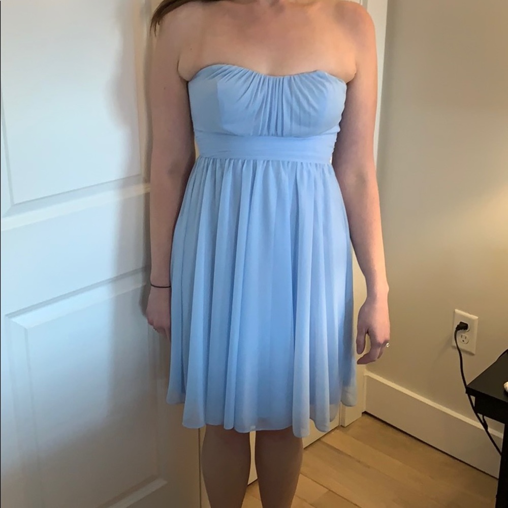 David’s Bridal strapless sweetheart chiffon size 4
